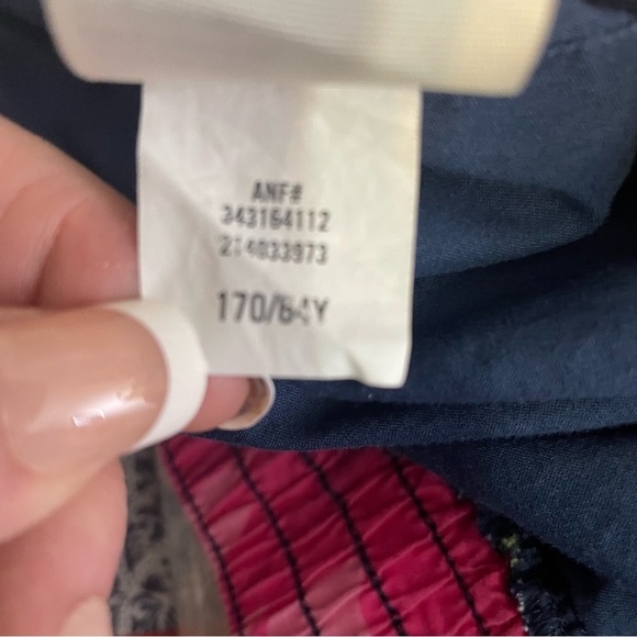 Hollister Skirt SZ S Navy Blue Summer Floral Mini Boho Cotton - Picture 10 of 15